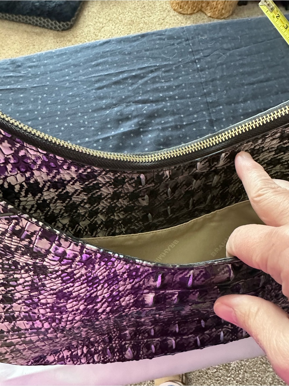 Brahmin Bekka Houndstooth Ombré Melbourne Shoulder Bag - Picture 9 of 10